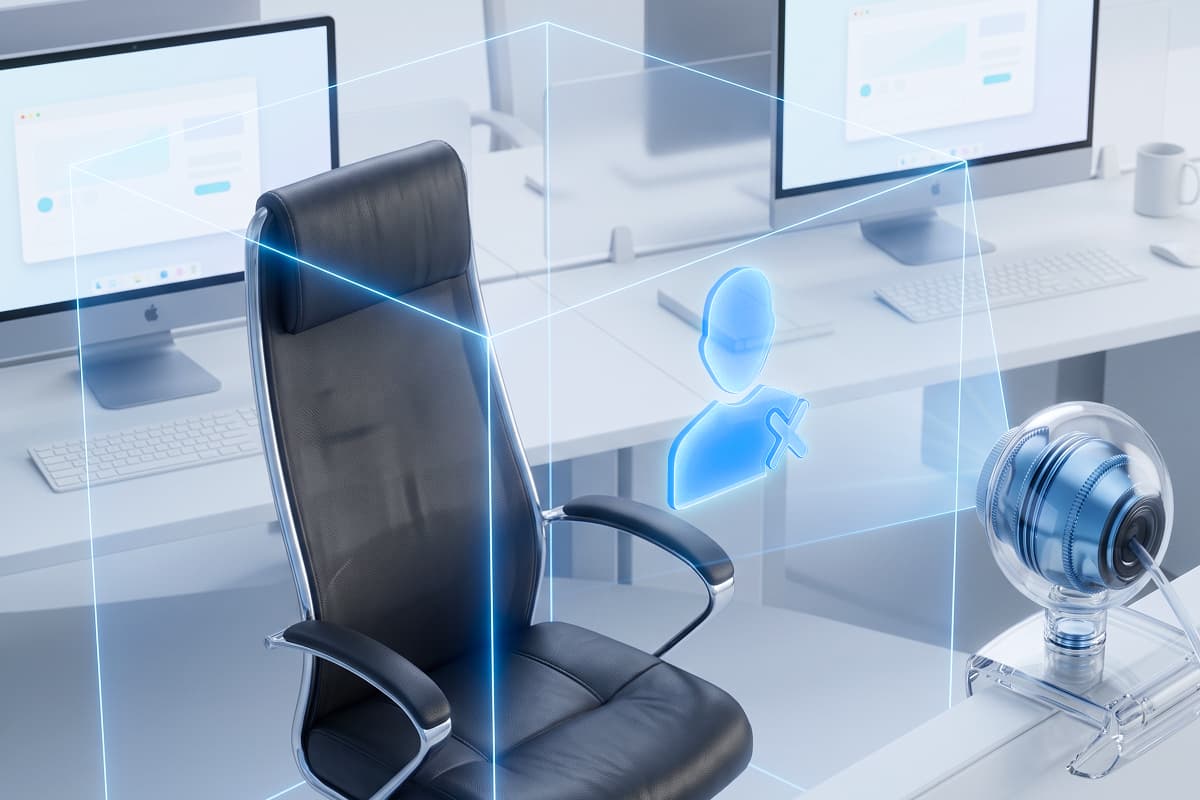 Example of a user away from their desk