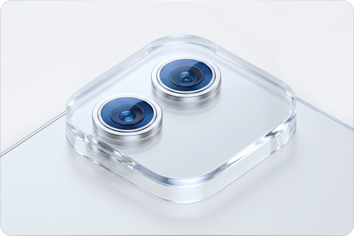 Close-up of a smartphone camera